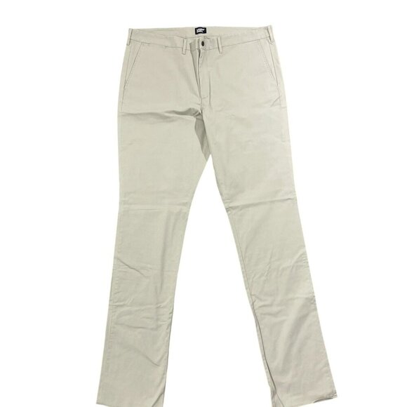 NWOT Lands' End Men's 42 Soft Putty Slim Fit Straight Chino Pants* Raw hem* - Picture 2 of 8